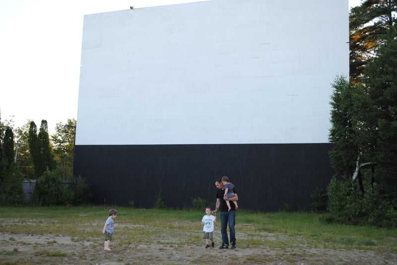 our boys' first movie and drive in experience