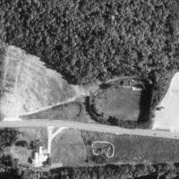 Aerial view of former grounds.