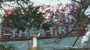 brush covered sign