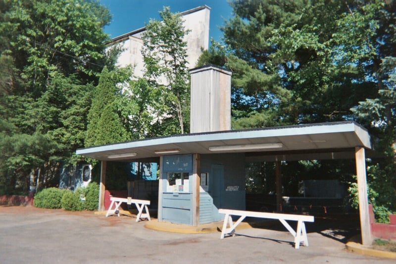 screen and ticket booth entrance