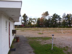 Photo from the worst parking spot at the Saco Drive-In. Next to the women's bathroom at the concession stand.