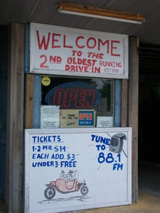 Entrance to the drive-in.