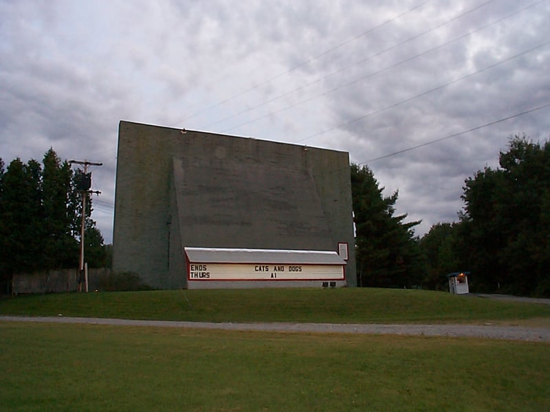 front of the screen with the ticket booth