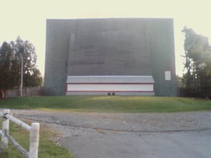 Side view of interior of ticket booth.