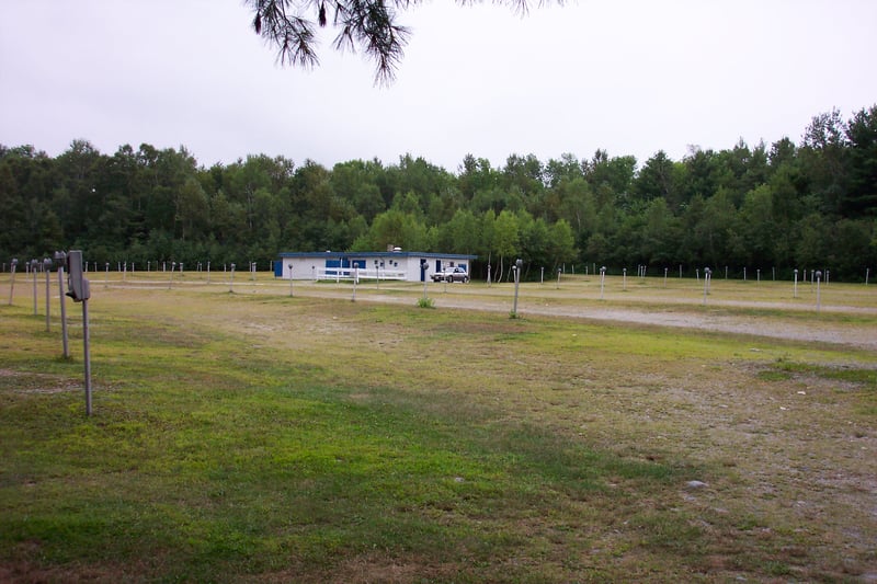 Field with snack bar/projection booth.