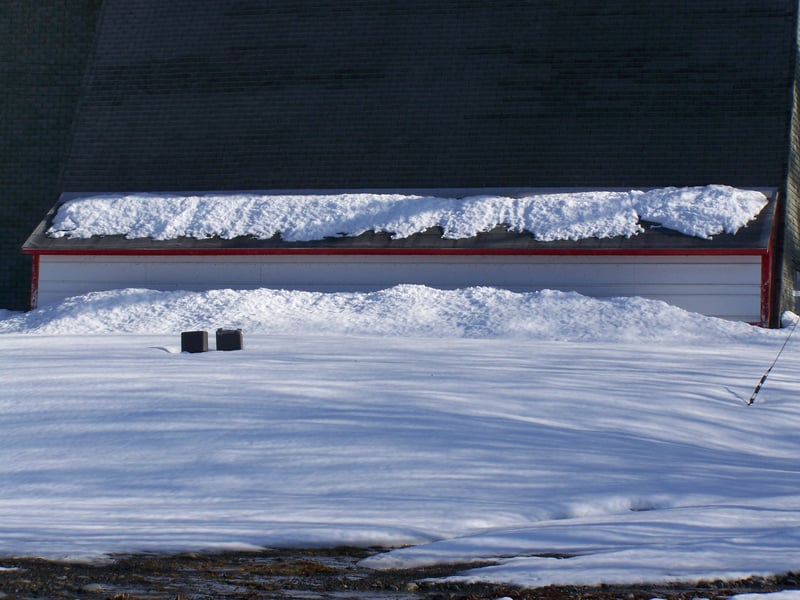 Street-side of the marquee.  Spring in Maine!