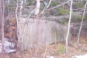 Section of old fence.  One of the few remnants of the actual drive-in left.