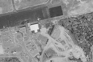 1994 Airport Drive-In aerial image, snack bar was still standing.