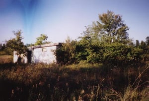 Albion Drive-In gutted snack bar.