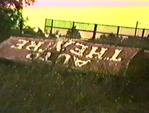 Auto Theater sign, photo shot by Daryl Burgess.