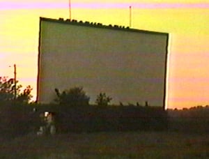 Auto Theater screen tower, shot by Daryl Burgess.
