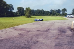 A storage facility occupies part of the lot today