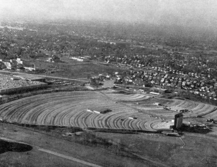 An aerial photo of the Bel-Air after it was twinned.
