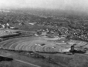 An aerial photo of the Bel-Air after it was twinned.