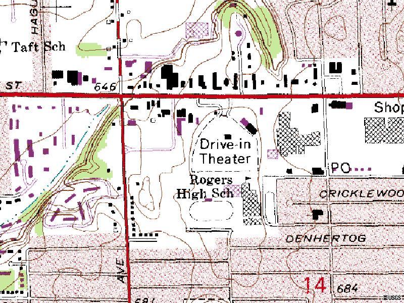 TerraServer map of former site