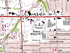 TerraServer map of former site