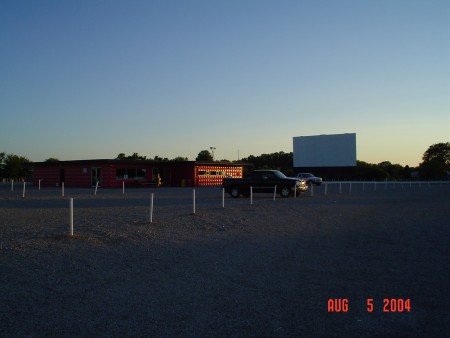 looking towards the concession stand and screen 2 from the screen 1 lot