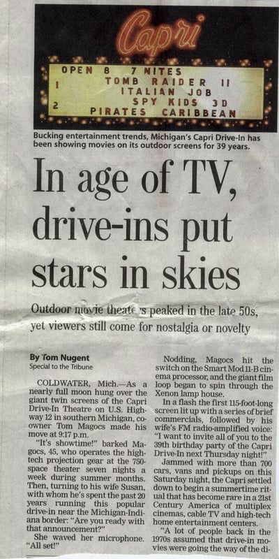 article sept 8, 2003 chicago tribune written by tom nugent