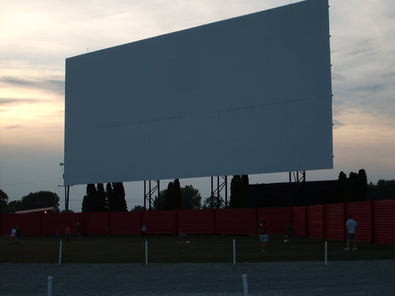 Capri drive in Coldwater MI screen 1 is 75ft X150ft , one of the largest screens in use today.