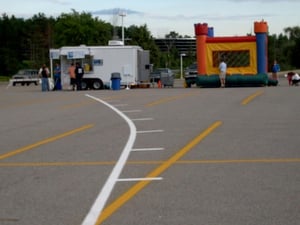 snack stand & bounce house