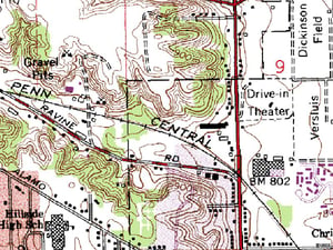 TerraServer map of former site