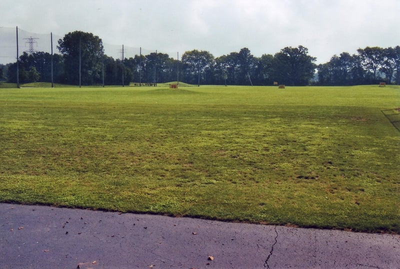 The lot has been converted into a golf course