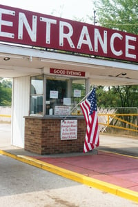 Entrance with ticket booths