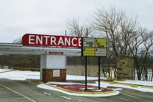 Entrance with ticket booth