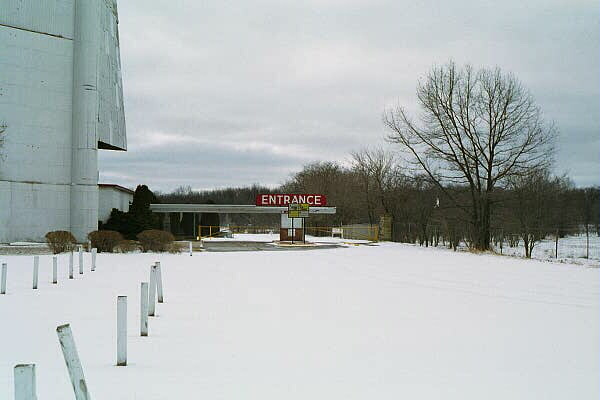 Front entrance; box office/ticket booth from a distance