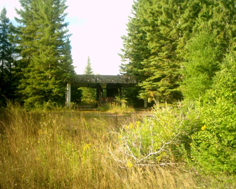 Hiawatha Drive-In. What's left of the ticket booth.