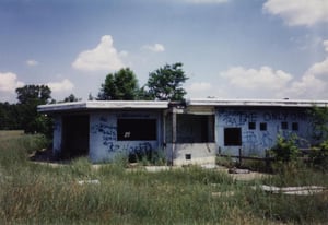 Lakes Drive-In gutted snack bar.