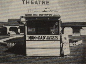 Lansing Drive-In ticket booth from the 1949-50 Theatre Catalog.