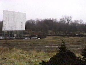 M-78 Twin Drive-In Red (north) Screen tower, was demolished in November 1999.