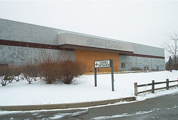 The boarded up Super Cinemas 12-screen hardtop, adjacent to the M_78 Drive-In