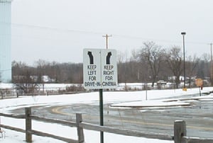 M-78 Drive-In and Super Cinema entrance sign