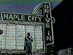 Maple City Drive-In marquee, photo shot by Daryl Burgess.