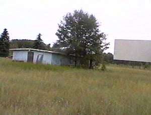 Main building and front of screen