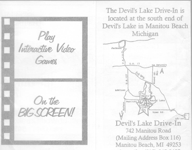 a photo clip from a Drive-In Ministries brochure