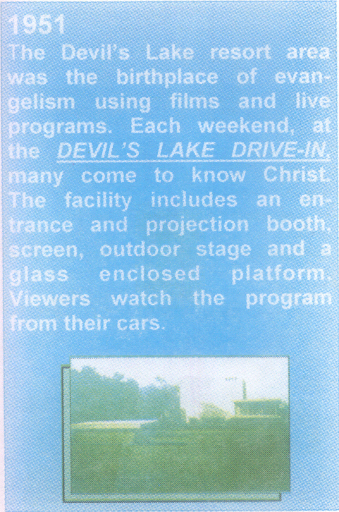 a photo clip from a Drive-In Ministries brochure