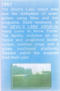 a photo clip from a Drive-In Ministries brochure