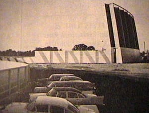 Miracle Mile screen tower from the October 17, 1960 issue of Boxoffice magazine
