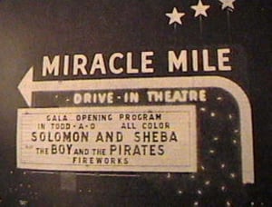 Miracle Mile marquee from the October 17, 1960 issue of Boxoffice magazine