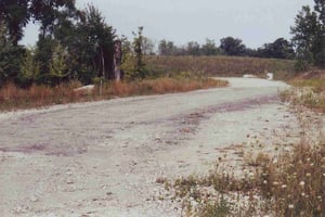 Entrance road as it looks today