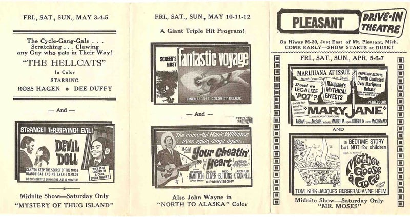 1967 Flyer for the Pleasant Drive-In