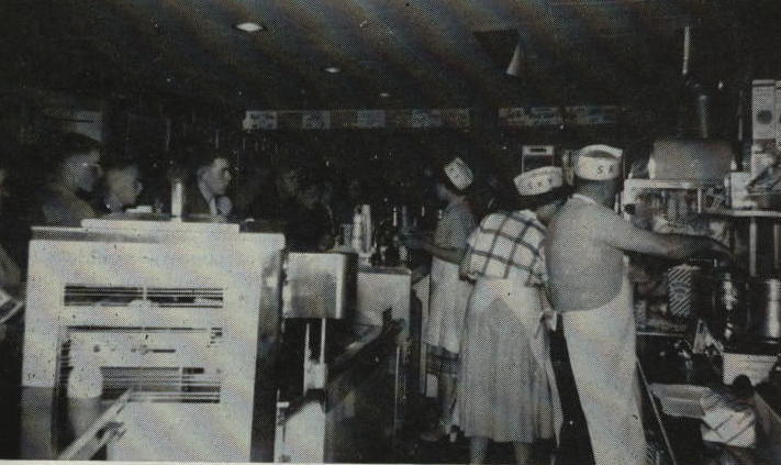 Sky Drive-In snack bar from the August 14, 1954 issue of Motion Picture Herald magazine.