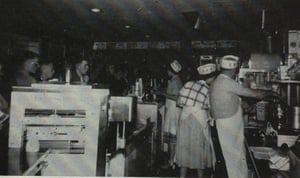 Sky Drive-In snack bar from the August 14, 1954 issue of Motion Picture Herald magazine.