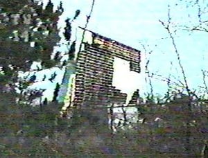 Starlite Drive-In screen tower during demolition, shot by Daryl Burgess.
