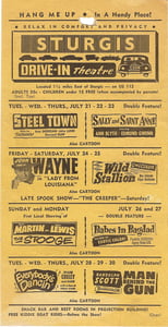 1953 Flyer for the Sturgis Drive-In
