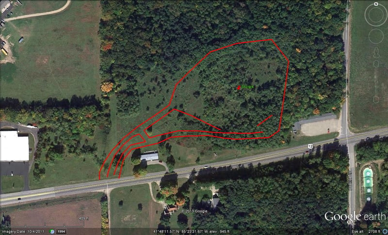 Google Earth image with outline-E on US12