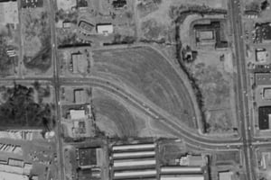 TerraServer image of road running through the middle of the Woodland.